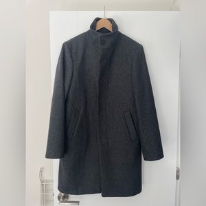 Wool Funnel Neck Jacket - dark grey size 38/S
